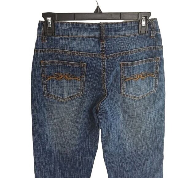 Cache Jeans Vintage Y2K Retro Blue Denim Straight Cropped Womens Size 0 - Picture 4 of 5